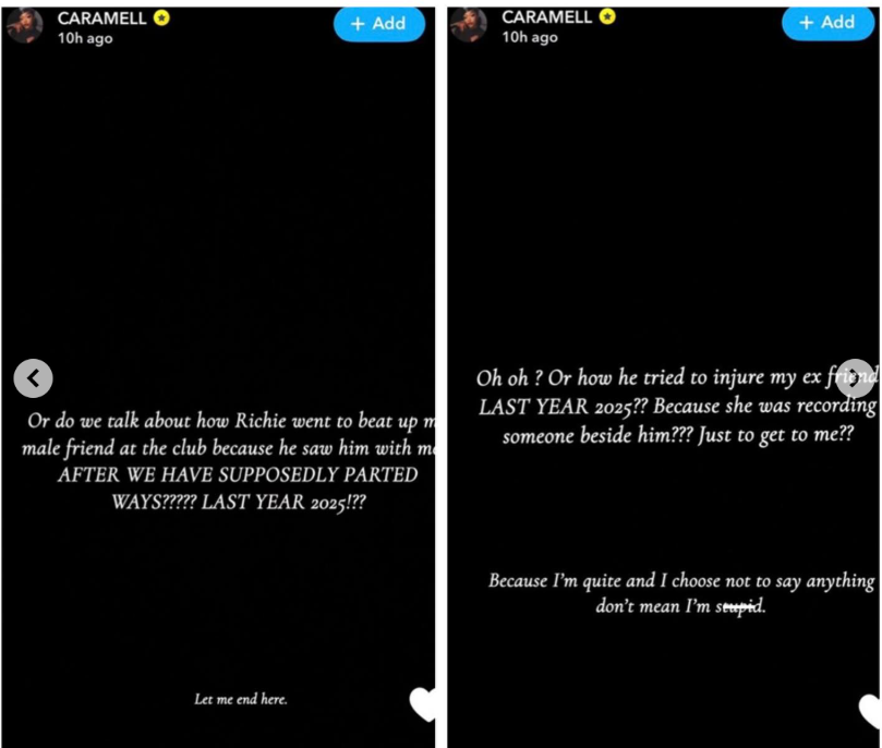 Your mind cannot comprehend how happy I am and thriving successfully - Social media personality Caramell Plug calls out ex and Burna Boy?s associate King Manny for allegedly stalking her